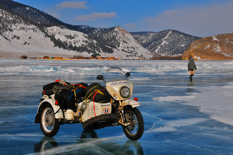 frozen lake baikal, Siberia, Russia